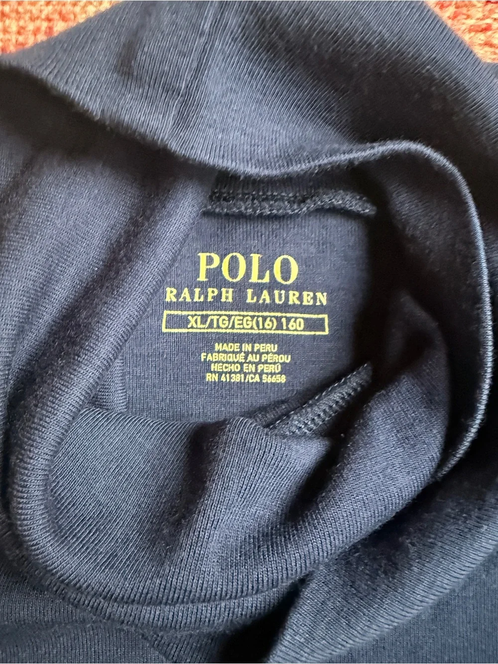 Big kids Polo by Ralph Lauren Navy Long-Sleeve Turtleneck Top